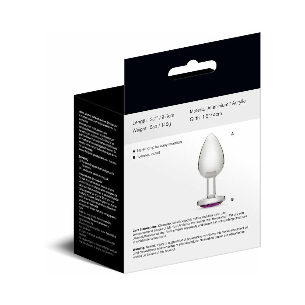 ME YOU US CRYSTAL JEWELS METAL PLUG PURPLE LARGE