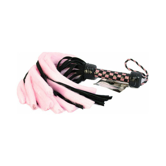 SUEDE & FLUFF MINI FLOGGER PINK