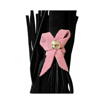 LOVE KNOT MINI FLOGGER BLACK WITH PINK BOW