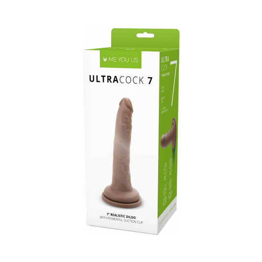 ME YOU US - ULTRA COCK 7 IN. REALISTIC DILDO CARAMEL