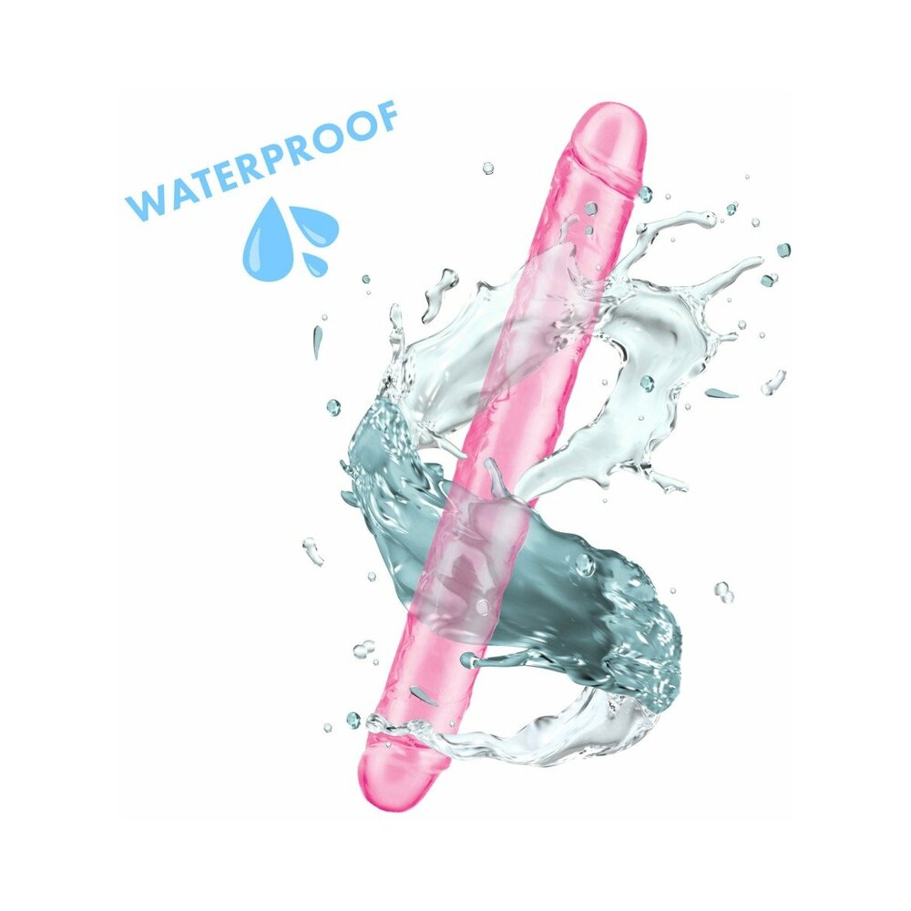 ME YOU US ULTRA COCK 12 IN. JELLY DOUBLE ENDED DILDO PINK