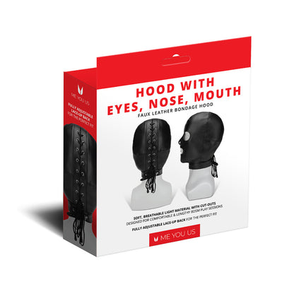 ME YOU US HOOD WITH EYES NOSE MOUTH