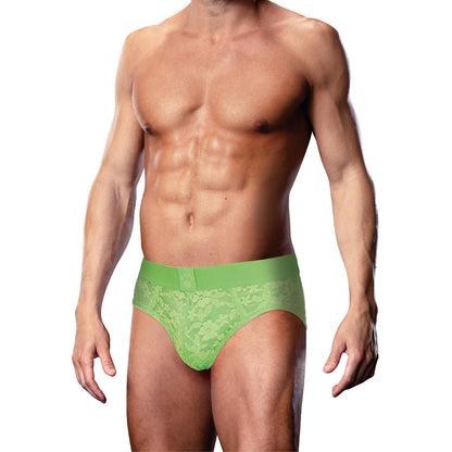 PROWLER - LACE OPEN BACK BRIEF NEON