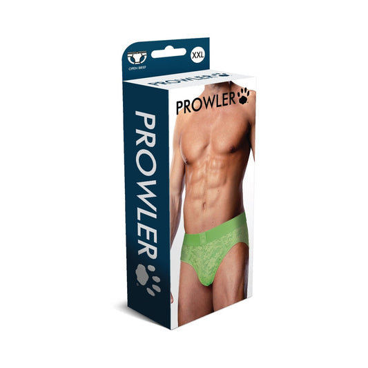 PROWLER LACE OPEN BACK BRIEF NEON GREEN 2XL