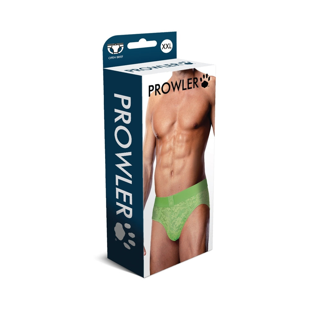 PROWLER - LACE OPEN BACK BRIEF NEON 2XL
