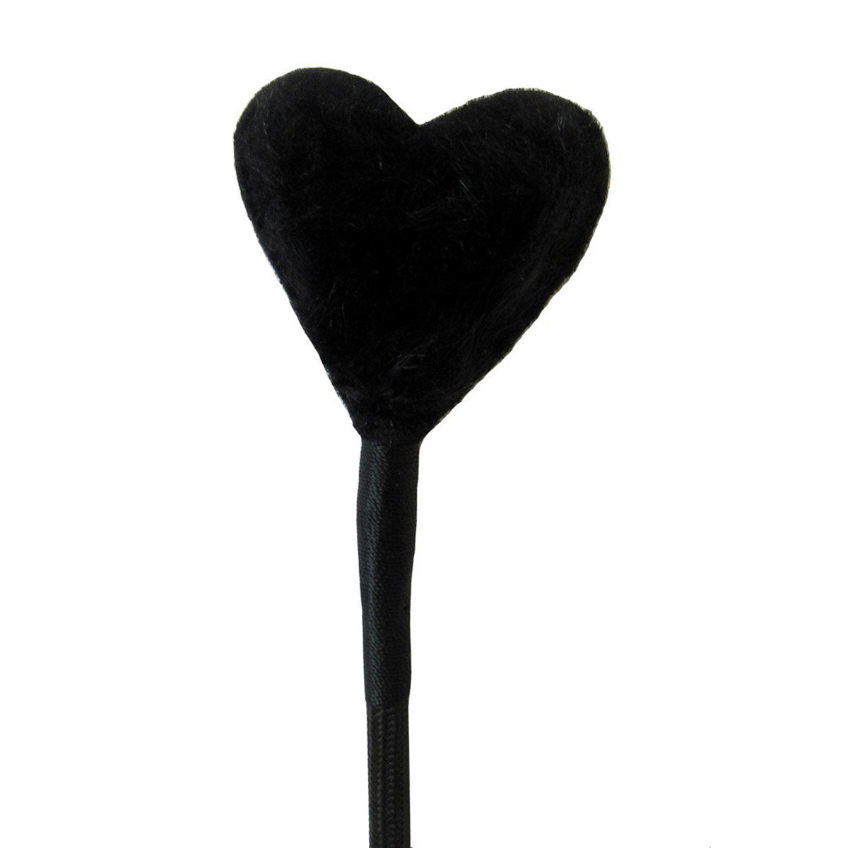 HEART FLUFF TIP CROP BLACK