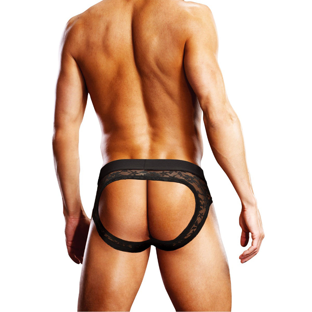PROWLER - LACE OPEN BRIEF BLACK 2XL