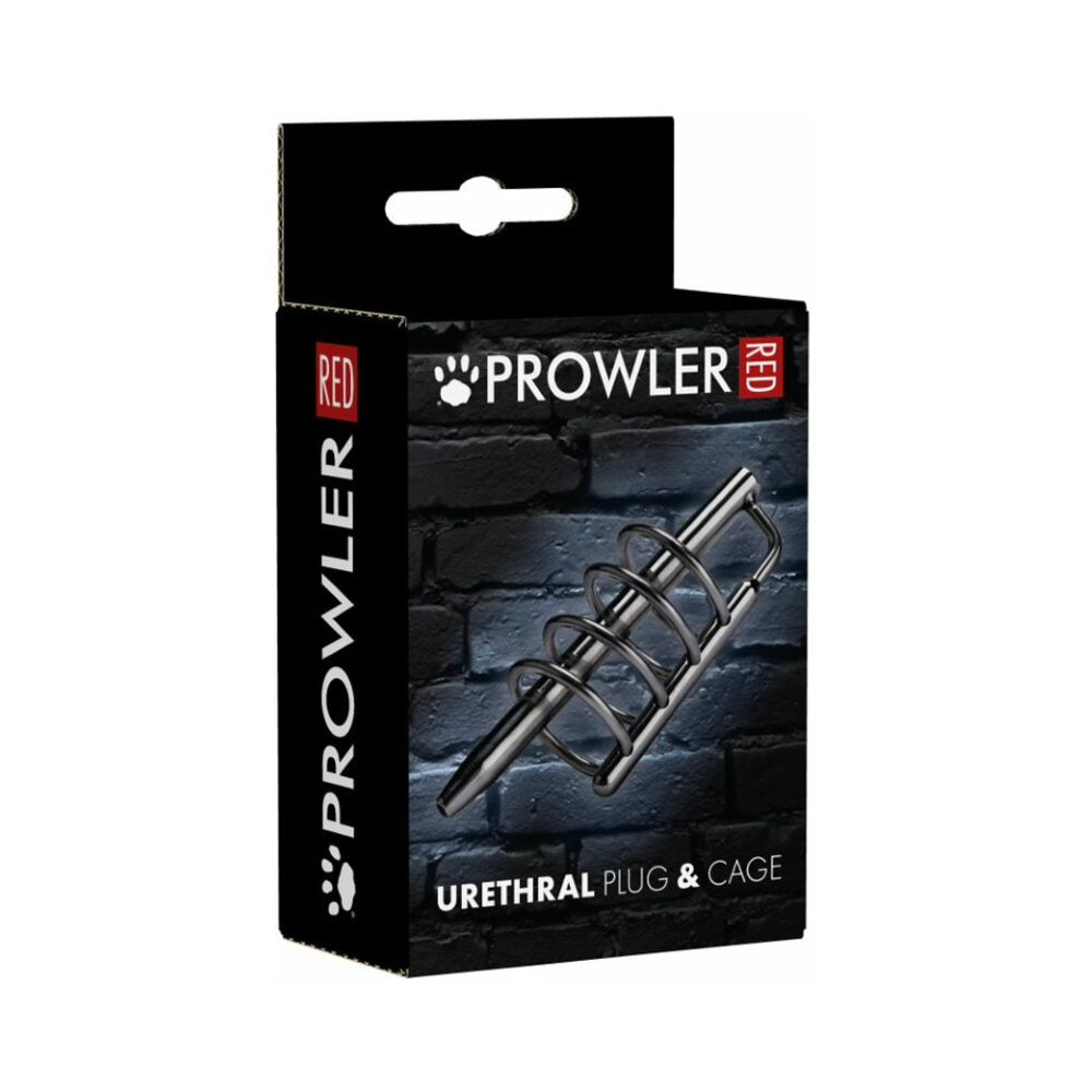 PROWLER RED URETHRAL PLUG & CAGE STAINLESS STEEL