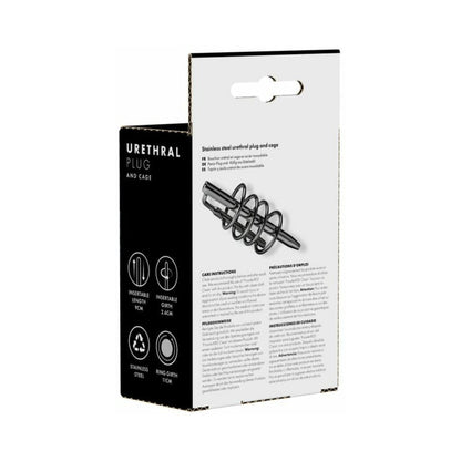 PROWLER RED URETHRAL PLUG & CAGE STAINLESS STEEL