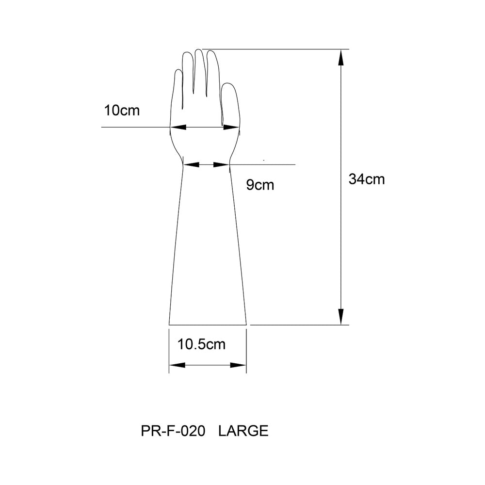 PROWLER RED LATEX GLOVES BLACK L