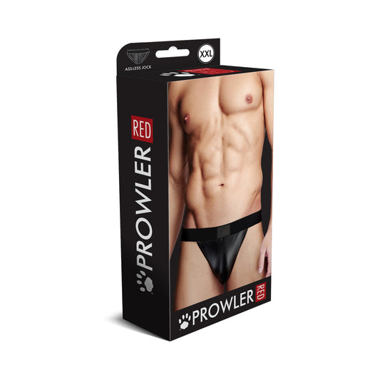 PROWLER RED - WETLOOK ASSLESS JOCK STRAP BLACK 2XL