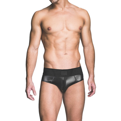 PROWLER RED WETLOOK ASSLESS BRIEF BLACK M