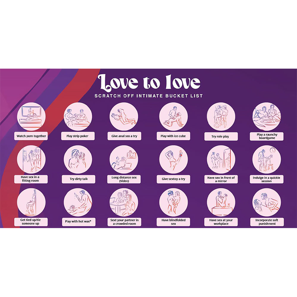 LOVE TO LOVE CHASING MEMORIES SCRATCH OFF INTIMATE BUCKET LIST