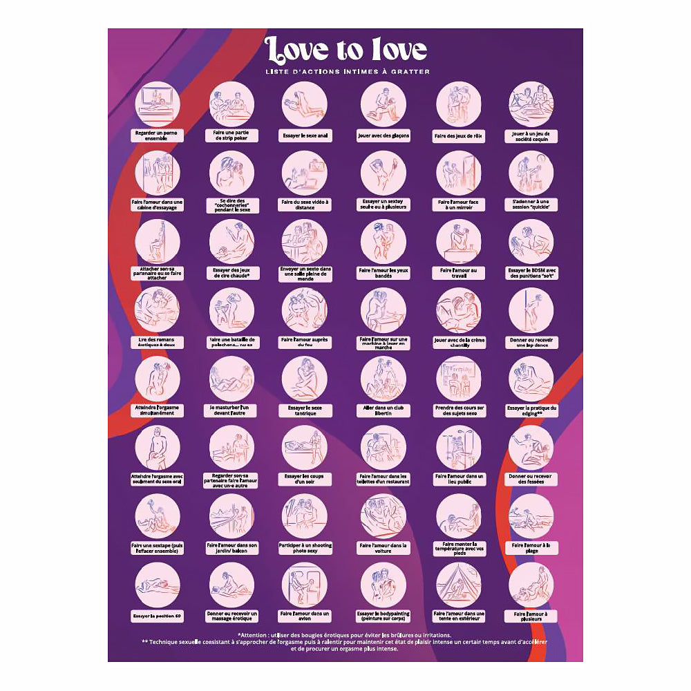 LOVE TO LOVE CHASING MEMORIES SCRATCH OFF INTIMATE BUCKET LIST