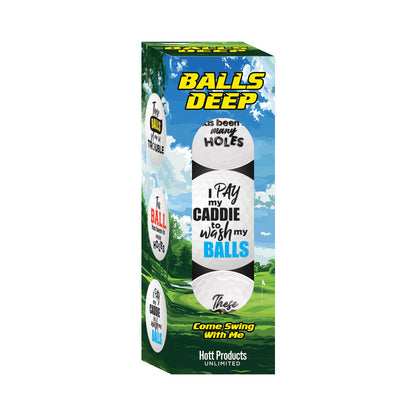 HOTT PRODUCTS - BALLS DEEP FUNNY SLOGAN GOLF BALLS ASSORTED 3-PACK