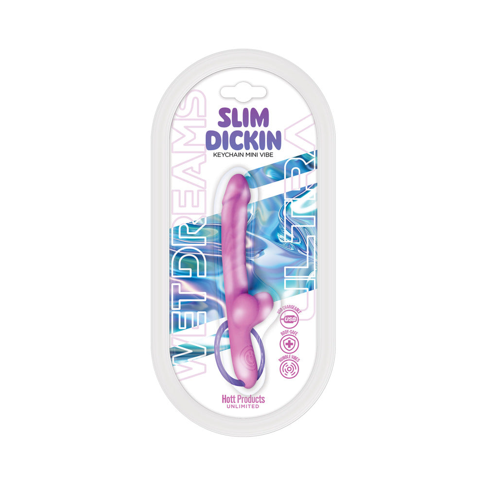 HOTT PRODUCTS - WET DREAMS ULTRA SLIM DICKIN KEYCHAIN MINI VIBE LAVENDER