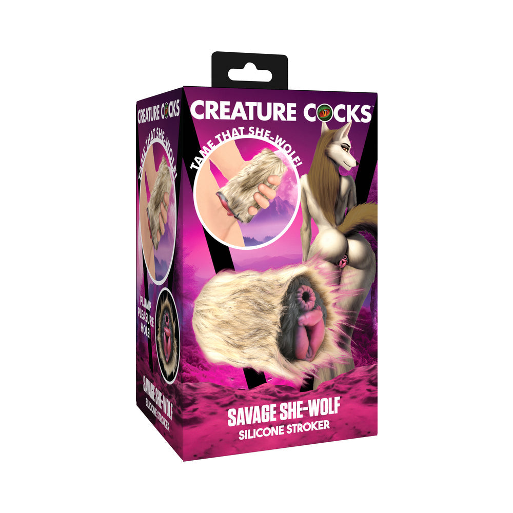 XR BRANDS - CREATURE COCKS SAVAGE SHE-WOLF SILICONE STROKER