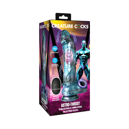 XR BRANDS - CREATURE COCKS ASTRO-THRUST THRUSTING & VIBRATING SILICONE DILDO
