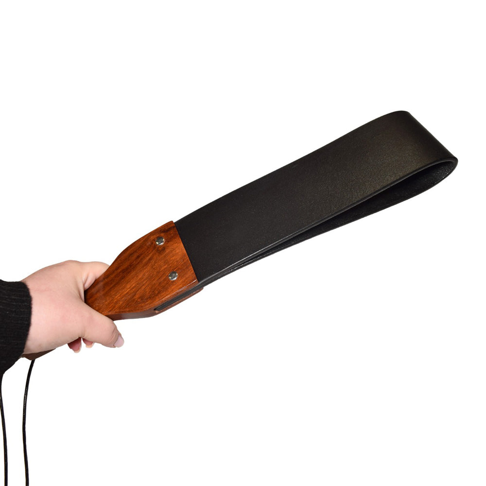 PROWLER RED - LEATHER AND WOOD FLAPPER PADDLE