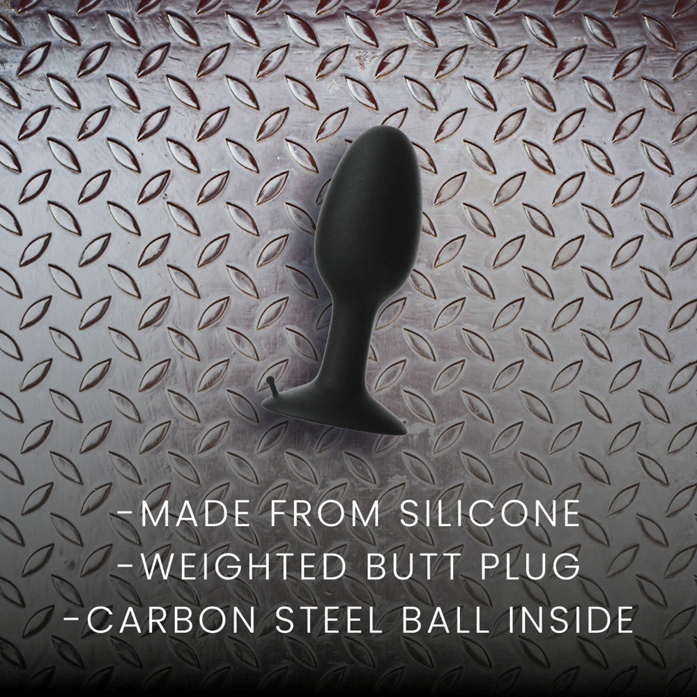 PROWLER RED - WEIGHTED BUTT PLUG BLACK SMALL