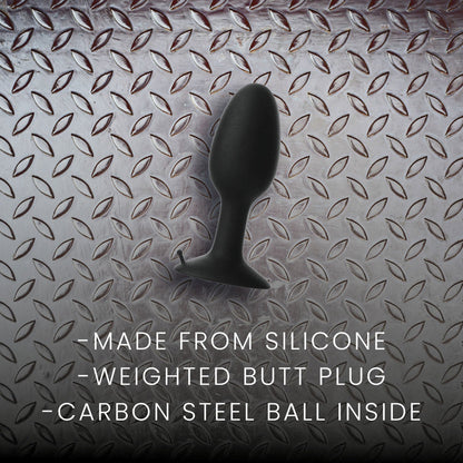 PROWLER RED - WEIGHTED BUTT PLUG BLACK SMALL