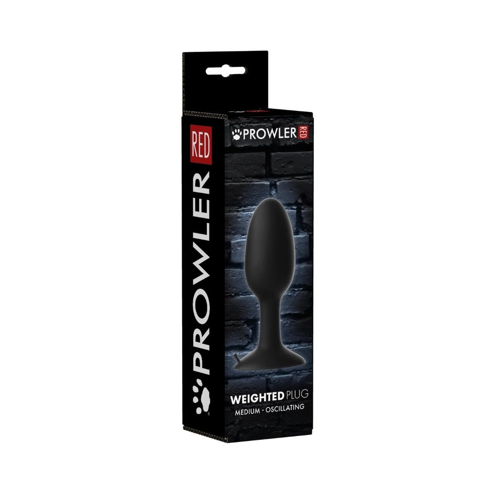 PROWLER RED - WEIGHTED BUTT PLUG BLACK MEDIUM
