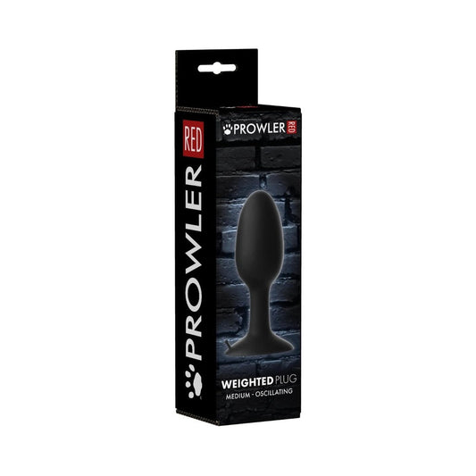 PROWLER RED - WEIGHTED BUTT PLUG BLACK MEDIUM