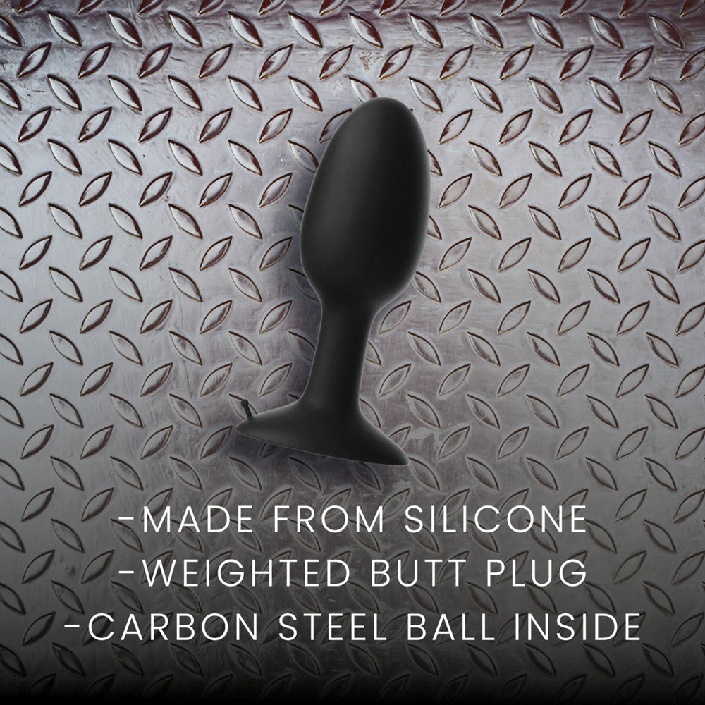 PROWLER RED - WEIGHTED BUTT PLUG BLACK MEDIUM