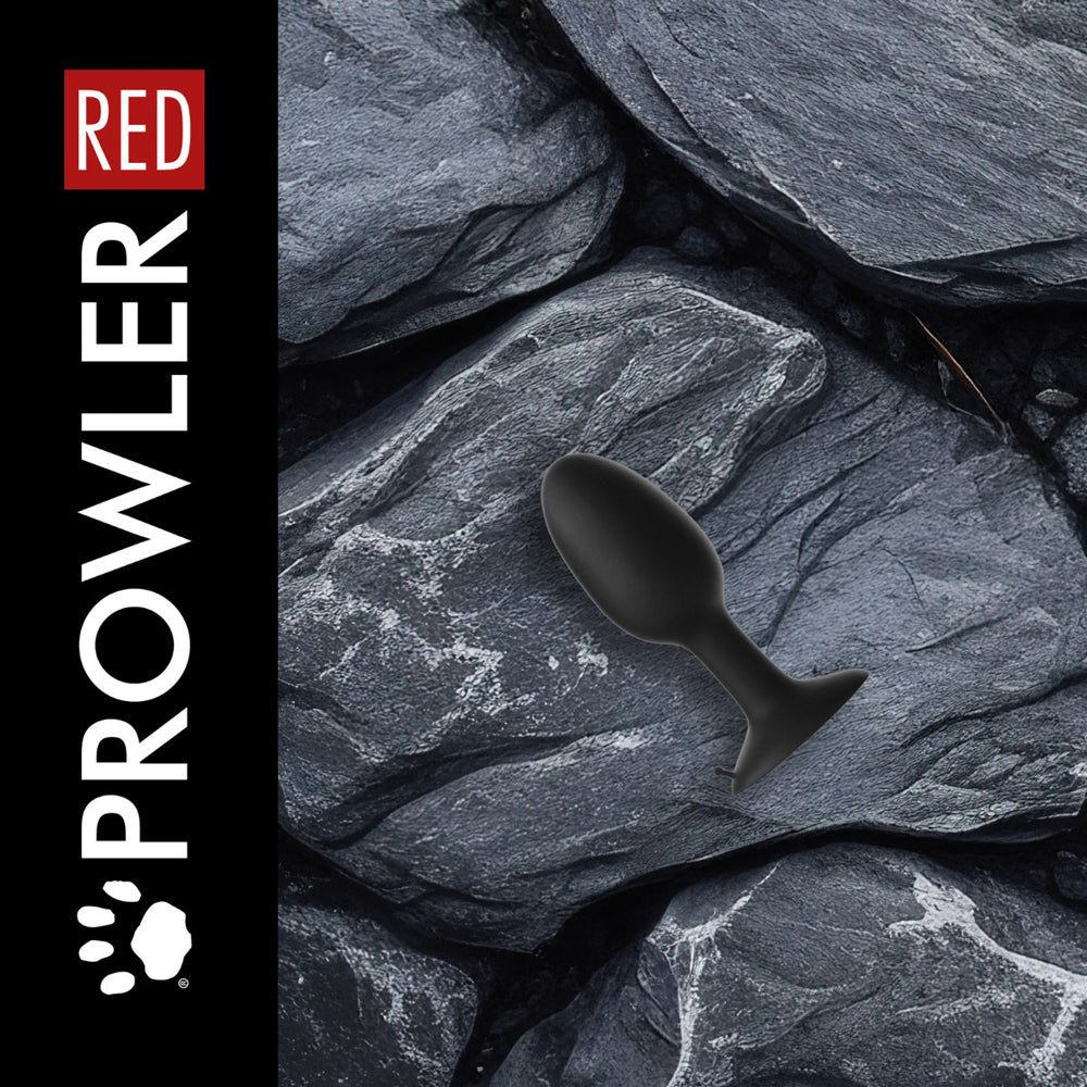PROWLER RED - WEIGHTED BUTT PLUG BLACK MEDIUM