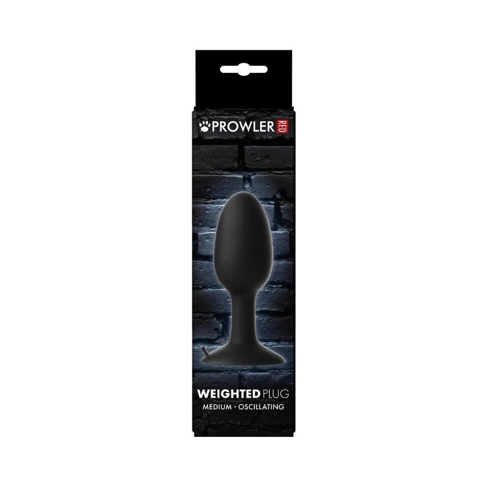 PROWLER RED - WEIGHTED BUTT PLUG BLACK MEDIUM