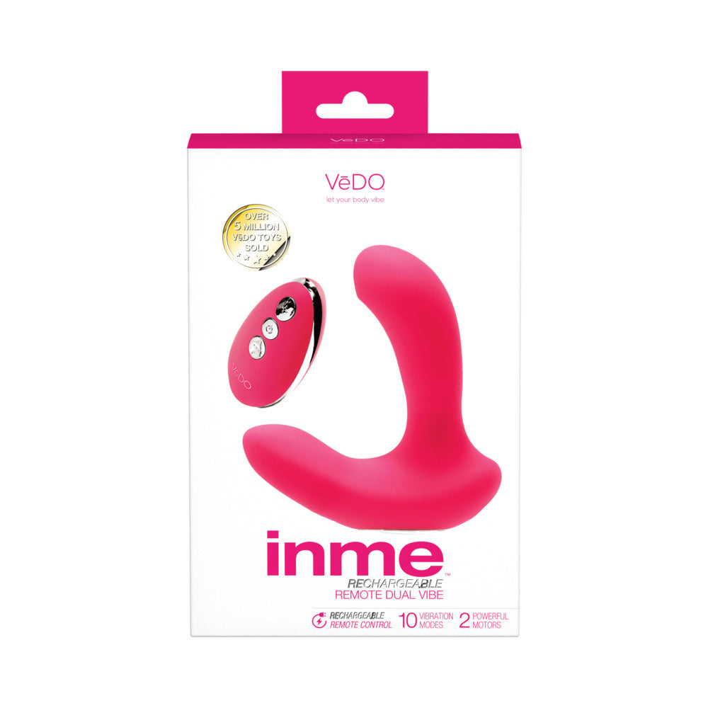VEDO INME RECHARGEABLE DUAL VIBE WITH REMOTE PINK