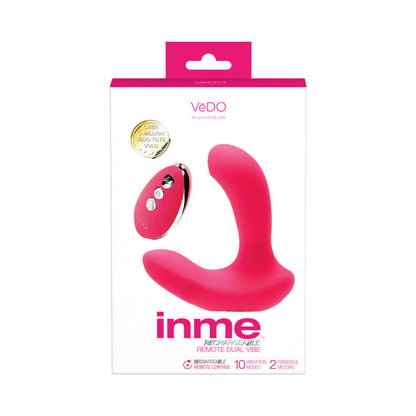 VEDO INME RECHARGEABLE DUAL VIBE WITH REMOTE PINK