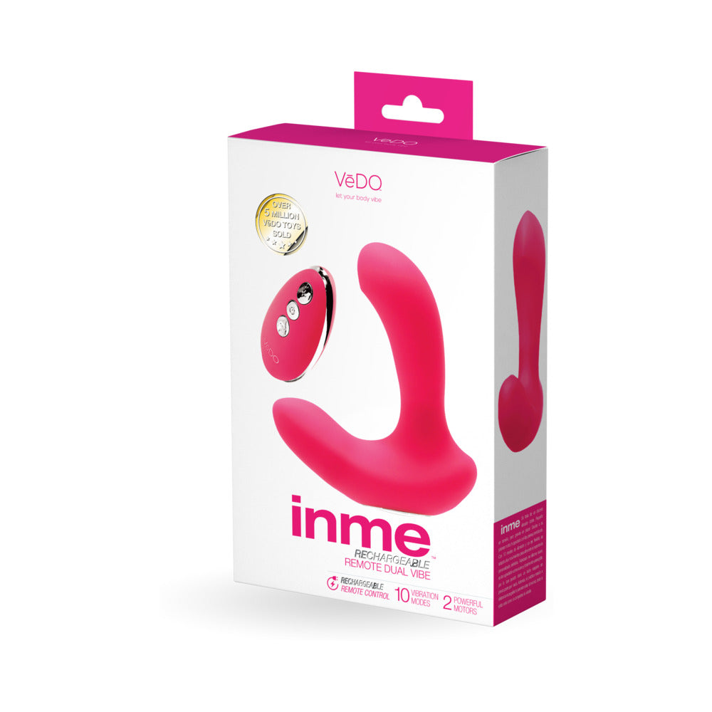 VEDO INME RECHARGEABLE DUAL VIBE WITH REMOTE PINK