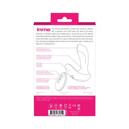 VEDO INME RECHARGEABLE DUAL VIBE WITH REMOTE PINK