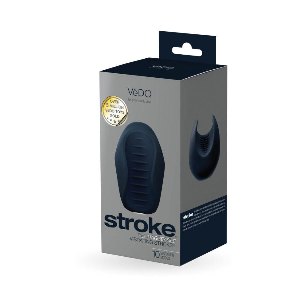 VEDO STROKE RECHARGEABLE VIBRATING STROKER BLACK