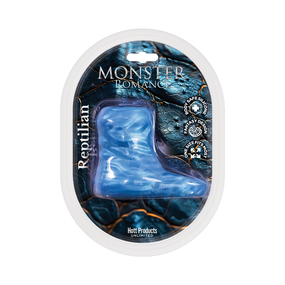 MONSTER ROMANCE REPTILIAN PENIS SLEEVE WITH BALL STRAP SILICONE