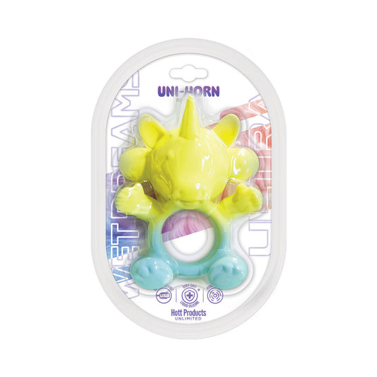 HOTT PRODUCTS - WET DREAMS ULTRA UNI-HORN LIQUID SILICONE RING VIBE