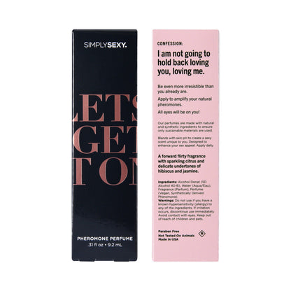 SIMPLY SEXY PHEROMONE PERFUME SPRAY LET''S GET IT ON 0.31 OZ.