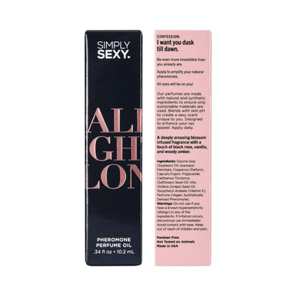 SIMPLY SEXY PHEROMONE PERFUME OIL ROLL-ON ALL NIGHT LONG 0.34 OZ.