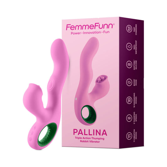 FEMMEFUNN - PALLINA TRIPLE ACTION THUMPING RABBIT VIBRATOR PINK