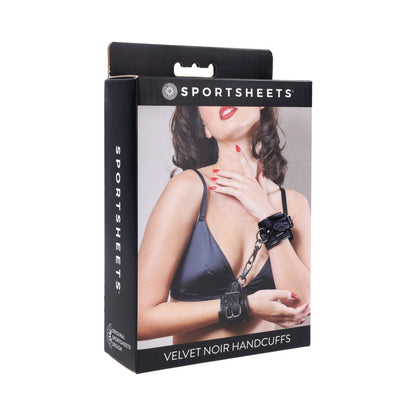 SPORTSHEETS VELVET NOIR HANDCUFFS