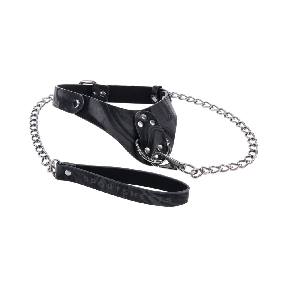 SPORTSHEETS VELVET NOIR COLLAR & LEASH
