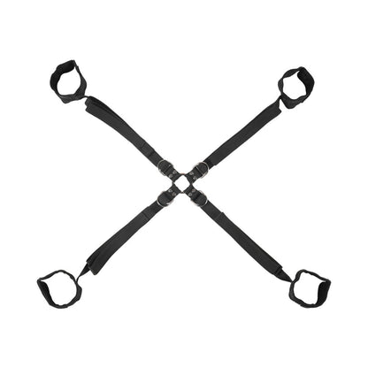 SPORTSHEETS VELVET NOIR ADJUSTABLE HOG TIE & CUFF SET