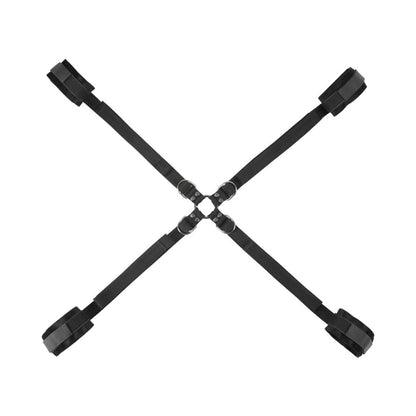 SPORTSHEETS VELVET NOIR ADJUSTABLE HOG TIE & CUFF SET