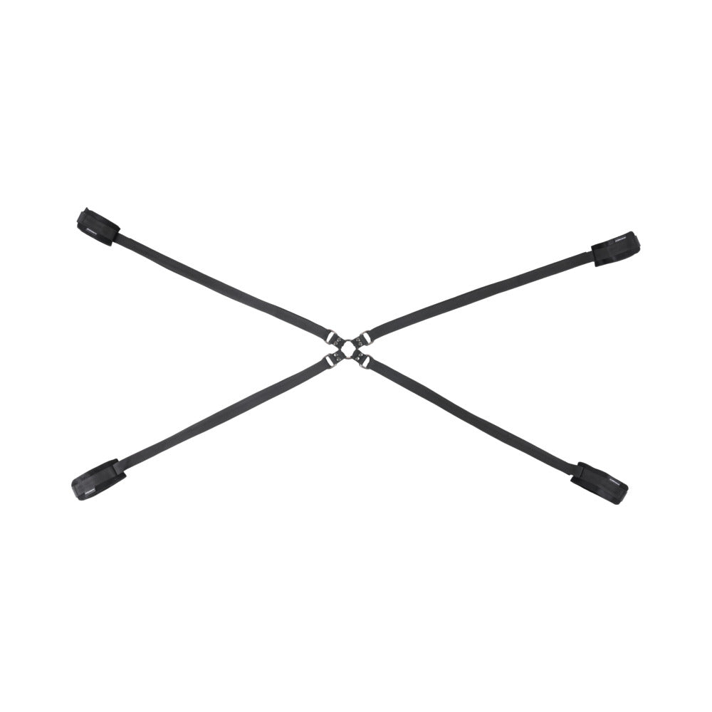 SPORTSHEETS VELVET NOIR ADJUSTABLE HOG TIE & CUFF SET