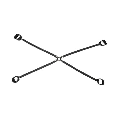 SPORTSHEETS VELVET NOIR ADJUSTABLE HOG TIE & CUFF SET