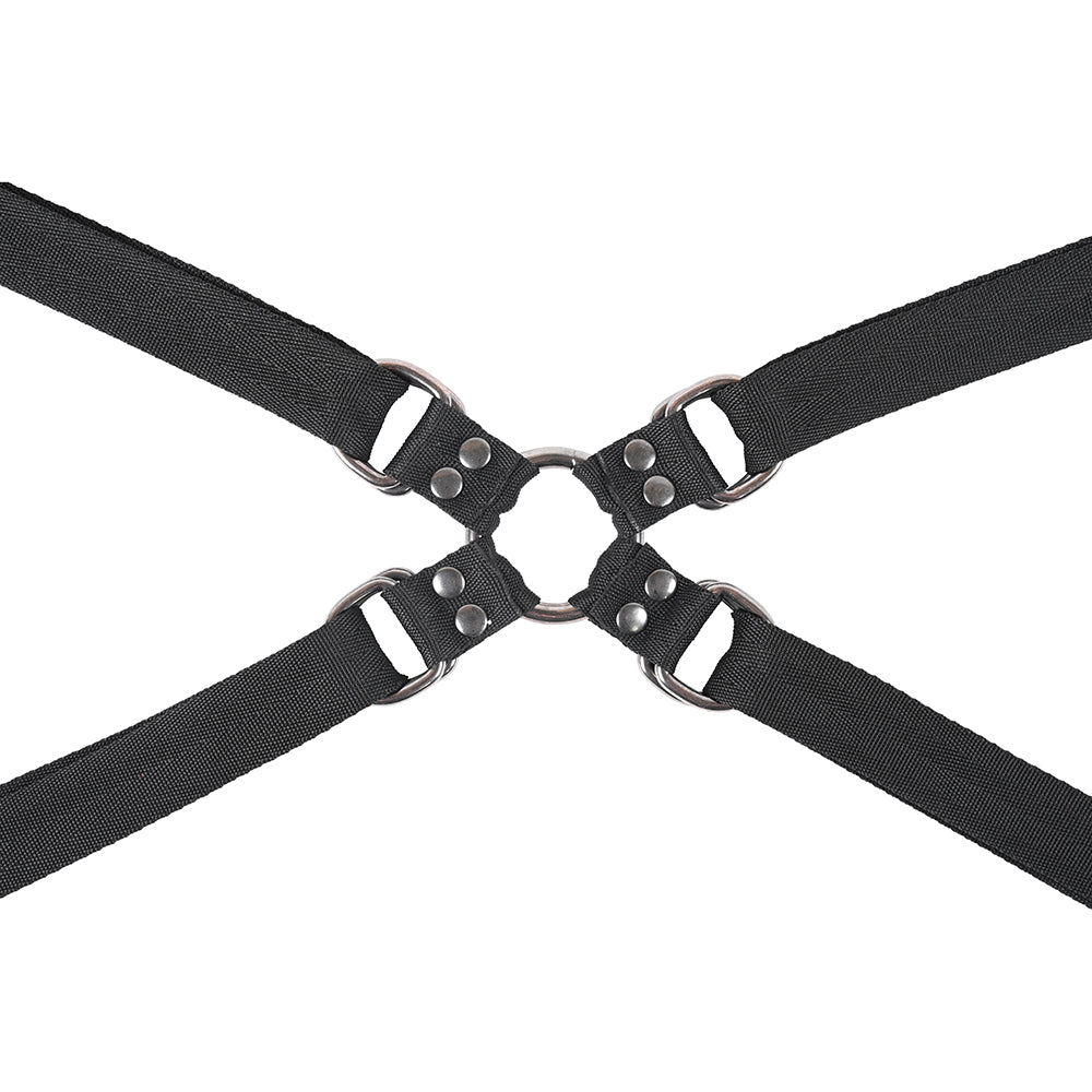 SPORTSHEETS VELVET NOIR ADJUSTABLE HOG TIE & CUFF SET