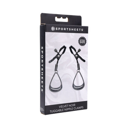 SPORTSHEETS VELVET NOIR TUGGABLE NIPPLE CLAMPS