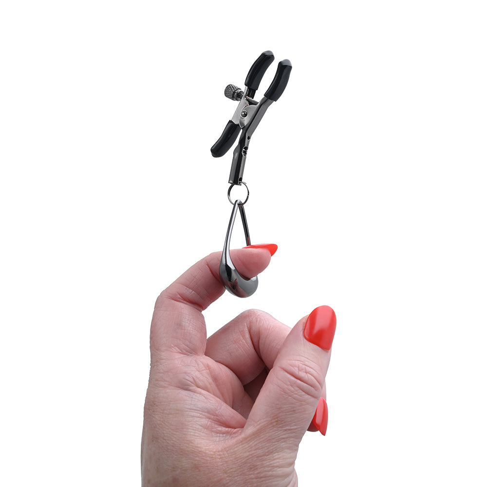 SPORTSHEETS VELVET NOIR TUGGABLE NIPPLE CLAMPS