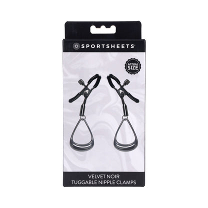 SPORTSHEETS VELVET NOIR TUGGABLE NIPPLE CLAMPS